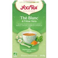 YOGI TEA Th&eacute; Blanc &agrave; l'Aloe Vera 17 sachets