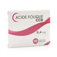 LABORATOIRE CCD Acide Folique 0.4mg 90 comprim&eacute;s
