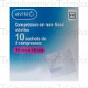 ALVITA Compresses en non-tiss&eacute; st&eacute;riles Taille 10 * 10cm - 10 sachets de 2 compresses