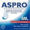 Aspro 500 effervescent Bo&icirc;te de 20 comprim&eacute;s