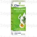 CLARIVER Spray maux de gorge 30ml