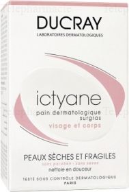 Ictyane pain dermatologique surgras visage et corps peaux s&egrave;ches 100g