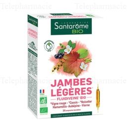 SANTAROME Jambes L&eacute;g&egrave;res Bio x20 ampoules