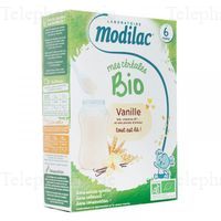 MODILAC Mes c&eacute;r&eacute;ales Bio vanille d&egrave;s 6 mois