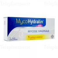 Myco Hydralin 500mg 1 capsule avec applicateur vaginal 1 capsule