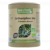 NAT & FORM Ecoresponsable - Orthosiphon bio 200 g&eacute;lules
