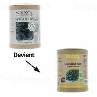 NAT&FORM SPIRULINE BIO CPR20