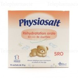 PHYSIOSALT Solut&eacute; de r&eacute;hydratation orale pour b&eacute;b&eacute; x10 sachets