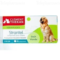 Strantel Vermifuge chien goût viande - 4 comprimés
