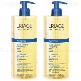 URIAGE X&eacute;mose Huile nettoyante apaisante Lot de 2*500ml